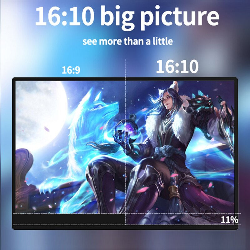 Thumbnail: Bimawen 16 Inch 2.5K 144Hz Portable Monitor 2560X1600 100 Adobe SRGB Display Ga