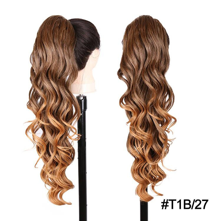 Thumbnail: JULIANNA Synthetic Long Body Wavy Drawstring Ponytail for Women Synthetic Wave 