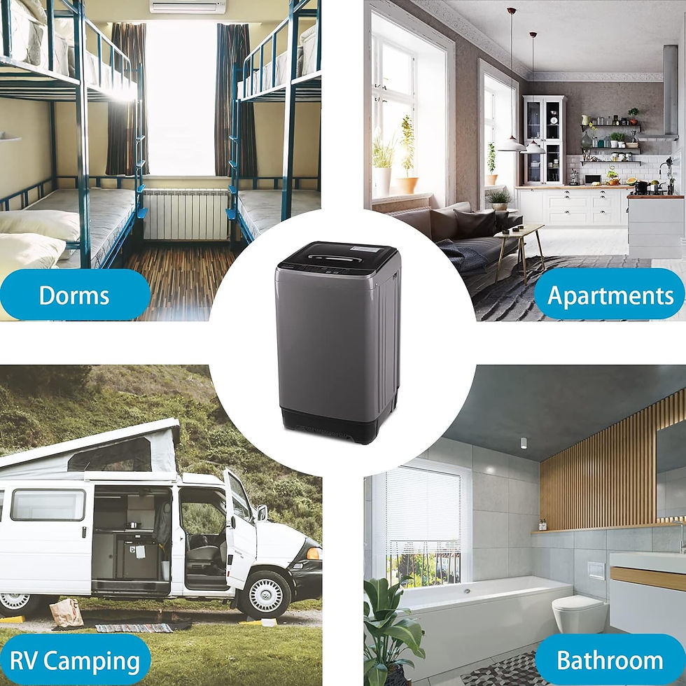 Thumbnail: Anukis Fully Automatic Portable Washing Machine, 13 lbs Capacity Compact Laundr