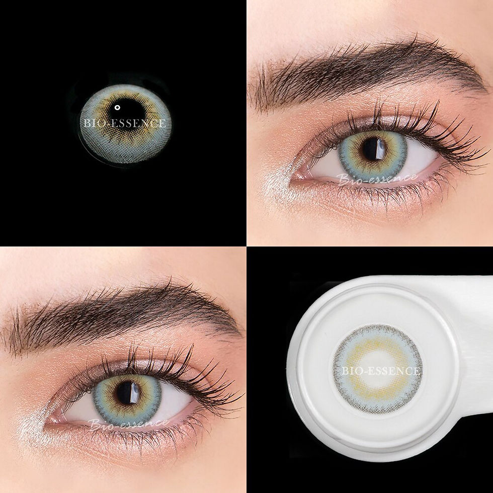 Thumbnail: Bio-essence 1Pair Color Contact Lenses Blue Gray Eye Contacts Naturel Looking B