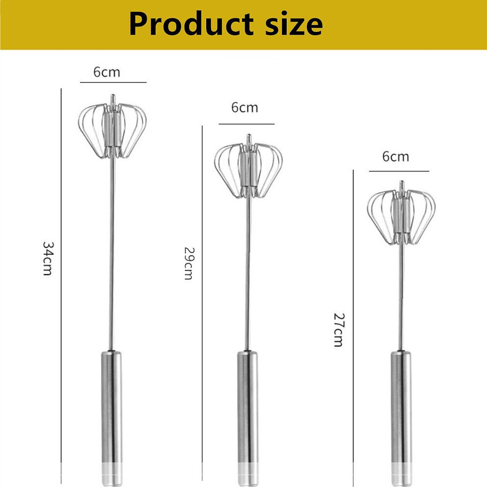 Thumbnail: Household Semi-Automatic Rotating Egg Beater Stainless Steel Turning Cream Uten
