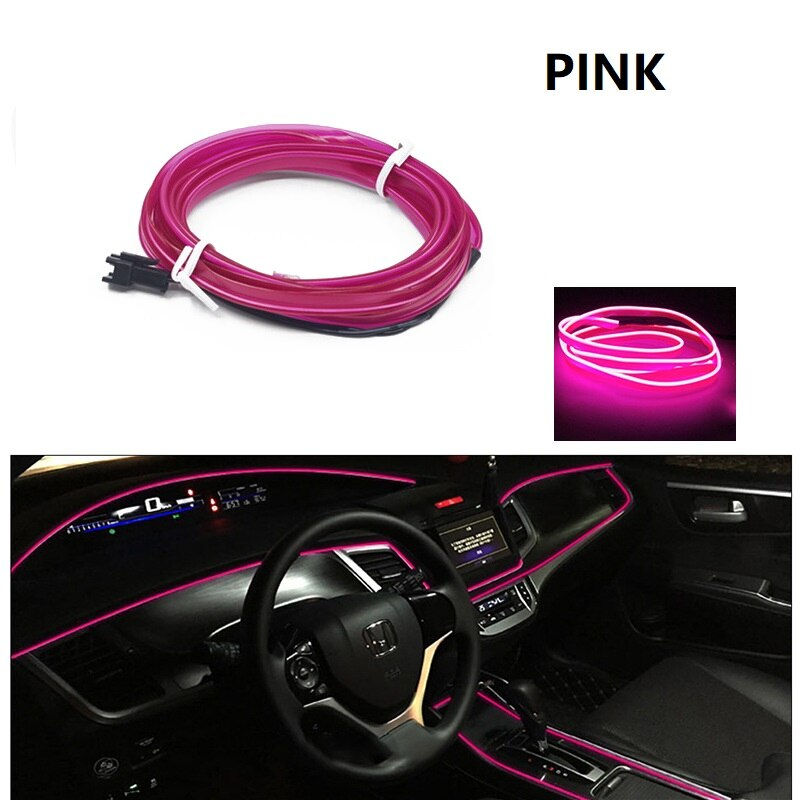 Thumbnail: 1M/3M/5M Car Interior Led Decorative Lamp EL Wiring Neon Strip For Auto DIY Fle