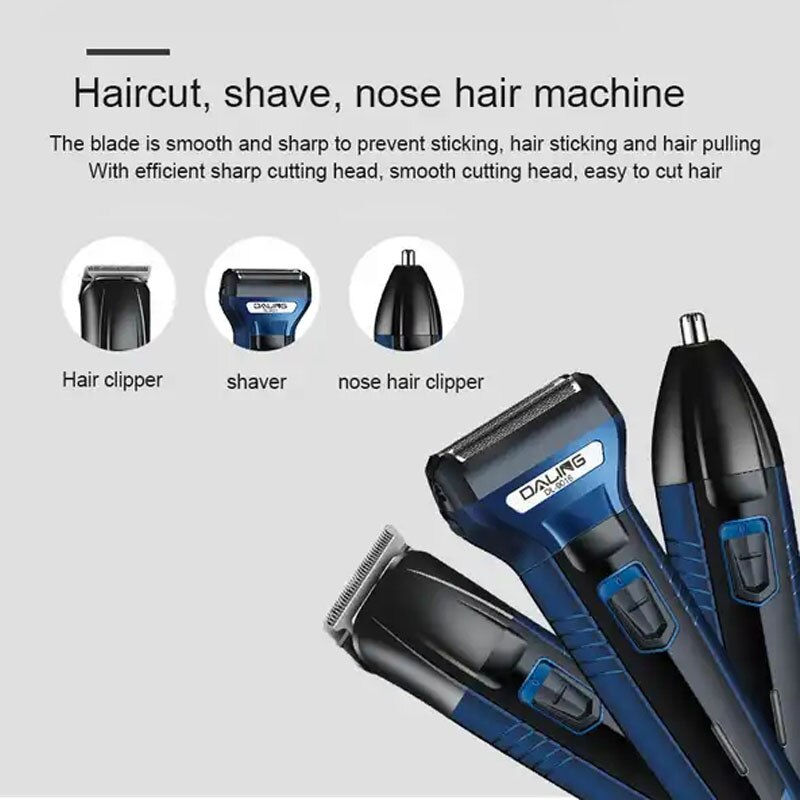Thumbnail: 3 in 1 Shaver Nose Beard Shaver Trimmer Multi Functional Beard Shaving Machine 