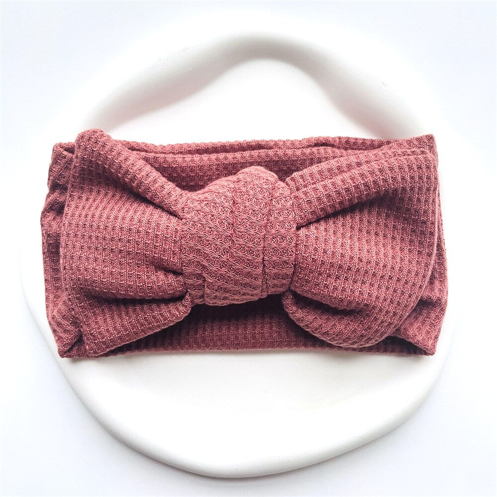 Baby Girl Bow Headband for Children Newborn Baby Turbans for Babies Solid Big B