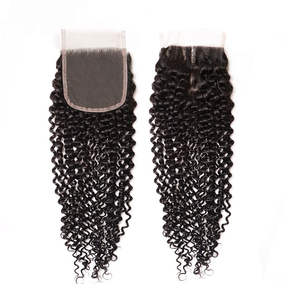 Thumbnail: 4x4 Water Wave Closure 12A Human Hair Brazilian Lace Closure Deep Curly Straigh