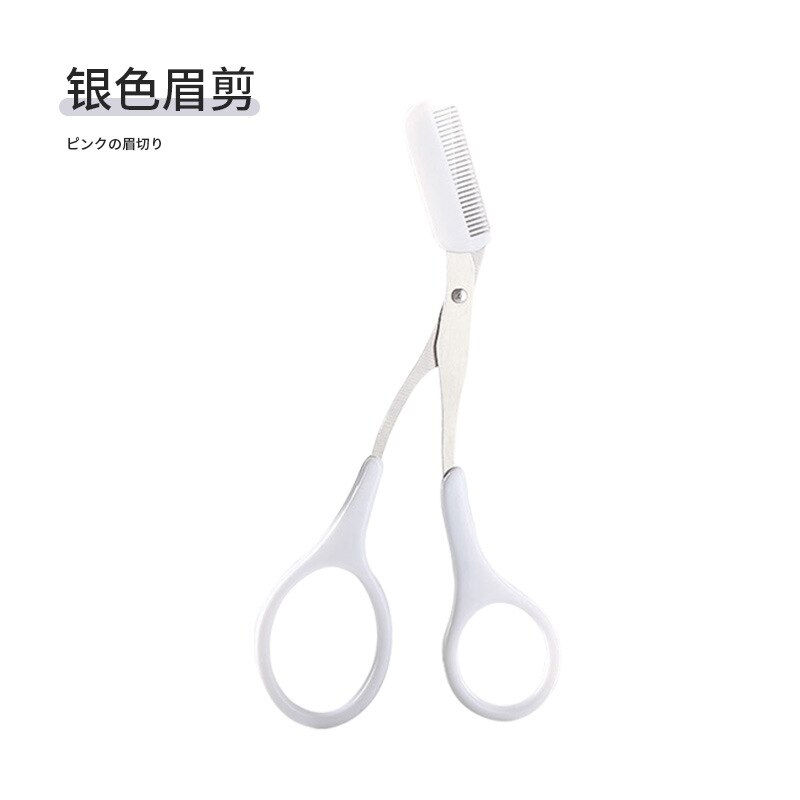 Thumbnail: Safe Eyebrow Trimmer Makeup Tools Stainless Steel Eyebrow Scissors with Comb Ha