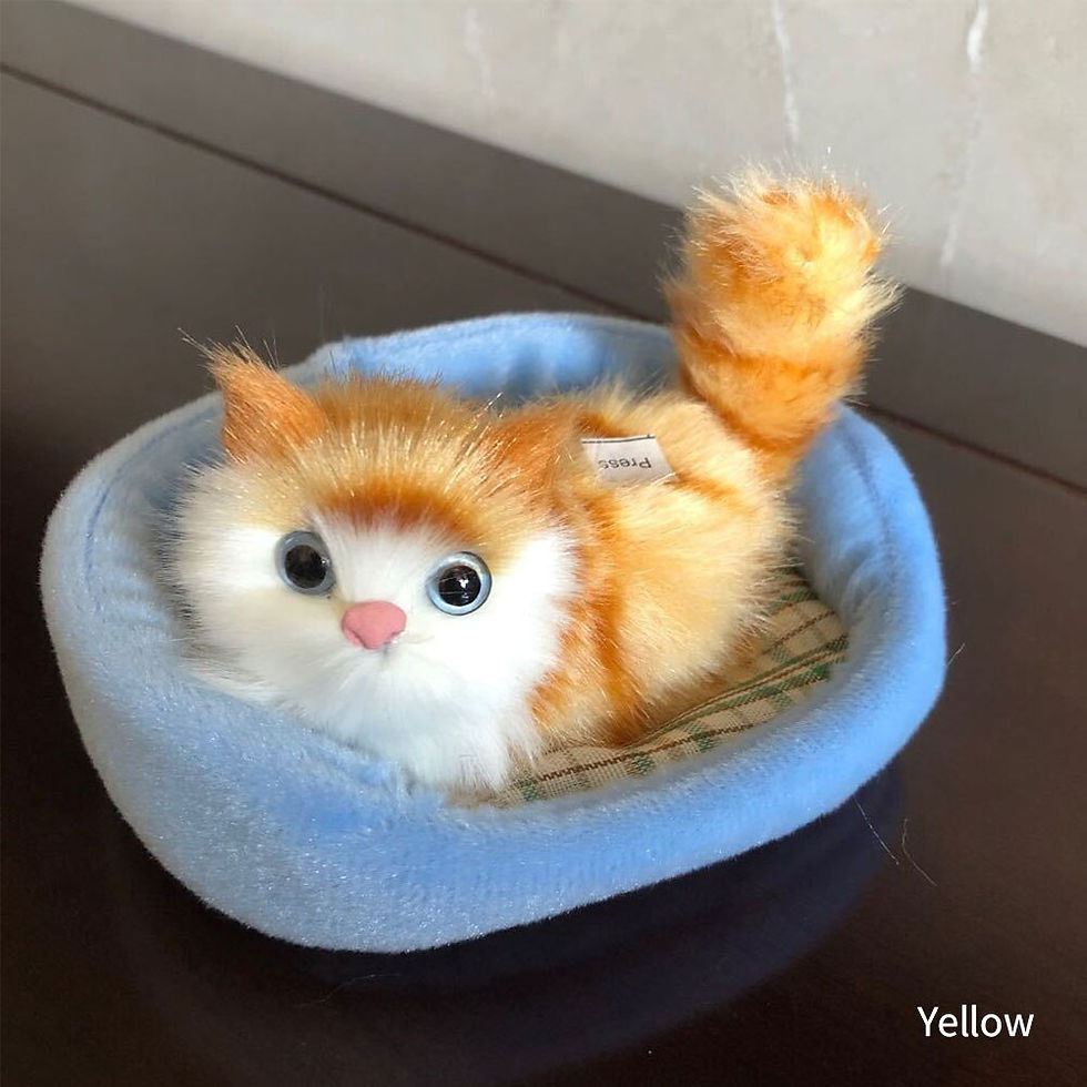 Thumbnail: Simulation Mini Cat Cute Plush Cats with Sound Children Birthday Gifts Creative