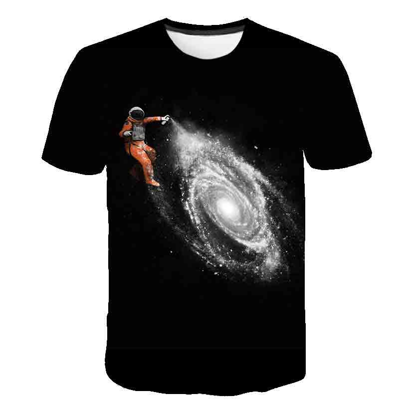 Thumbnail: Kids Astronaut T Shirts Costumes Children Boys And Girls Summer Tops Tees 1-14 
