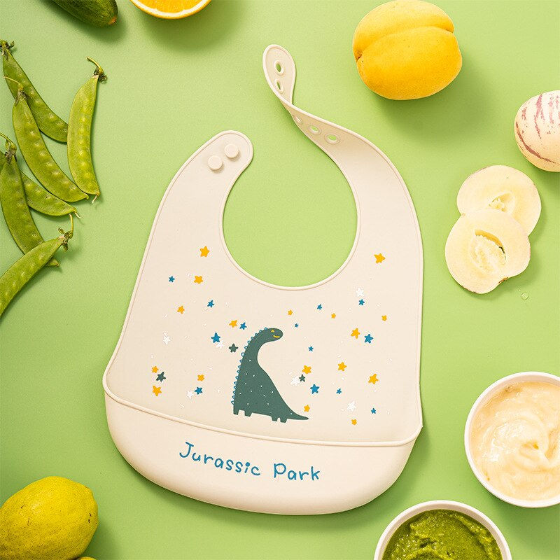 Thumbnail: Silicone Baby Bib Waterproof Kids Boy Girl Feeding Stuff Adjustable Feeding Apr