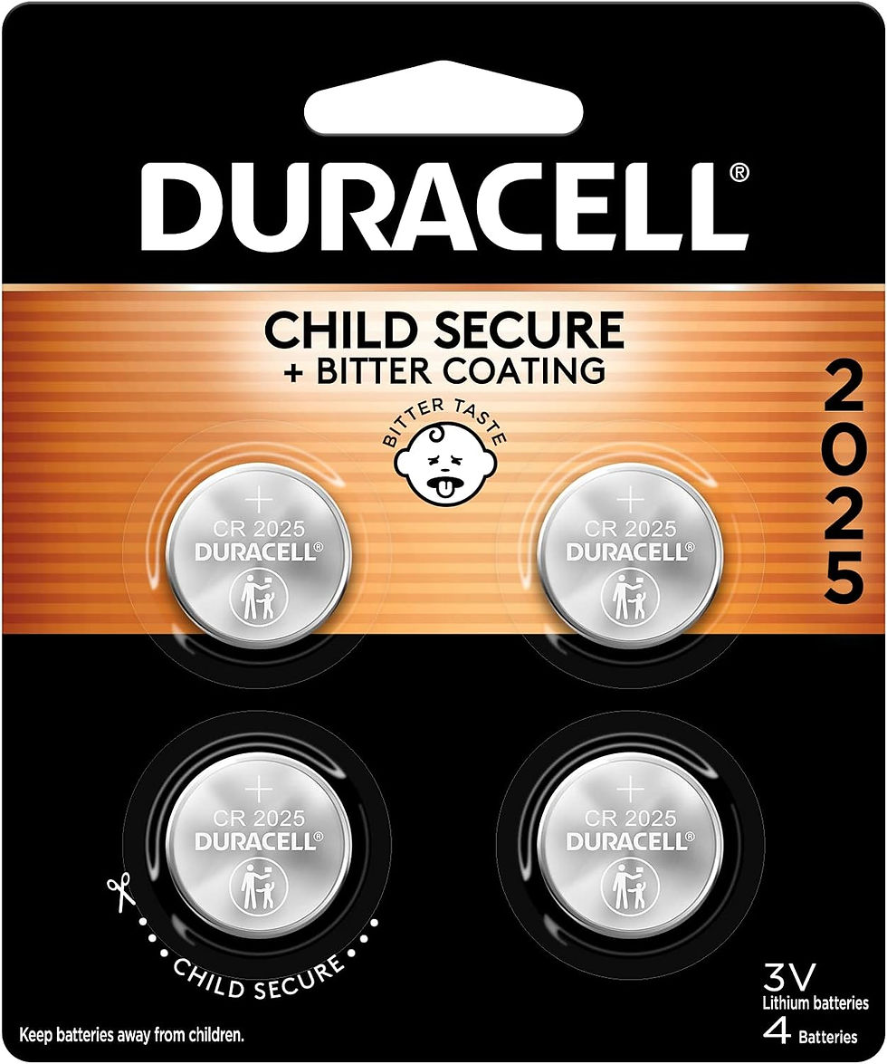Thumbnail: Duracell CR2025 3V Lithium Battery, Child Safety Features, 4 Count Pack, Lithiu