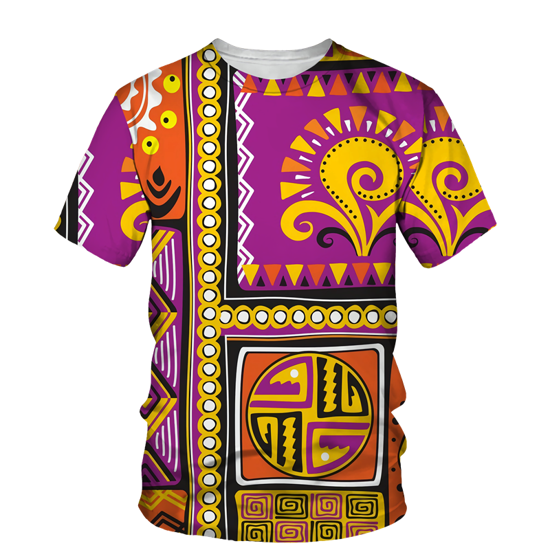 Thumbnail: 2022 Summer 3D African Print T-Shirt/Shorts/Suits Fashion Ethnic Style Couple O