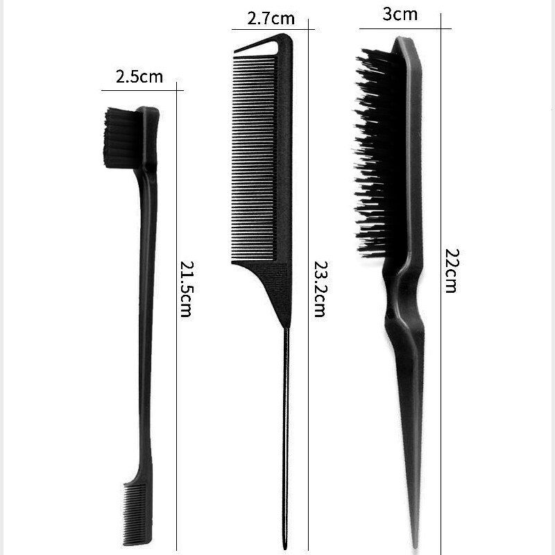Thumbnail: Comb Set Hair Styling Special Pointy Tail Beating Double Headed Brush Eyebrow L