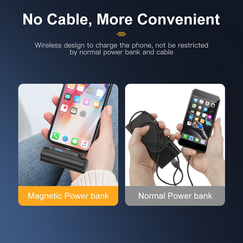 Thumbnail: New 3000mAh Mini Power Bank LED Display External Battery For 12 13 13Promax Por