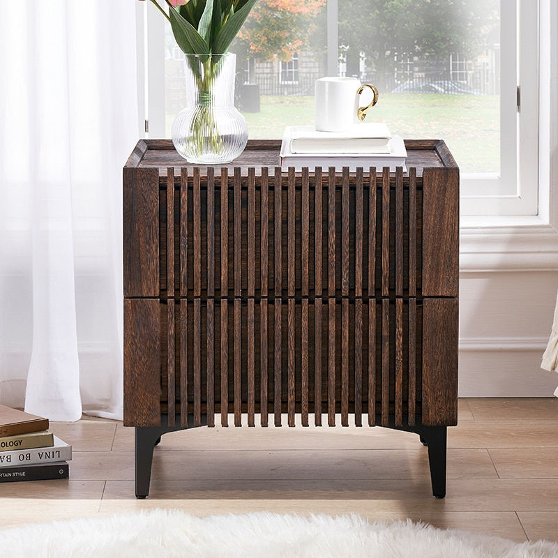 Thumbnail: Bedroom Created Bedside Table Comfortable Wooden Reception Storage Bedside Tabl