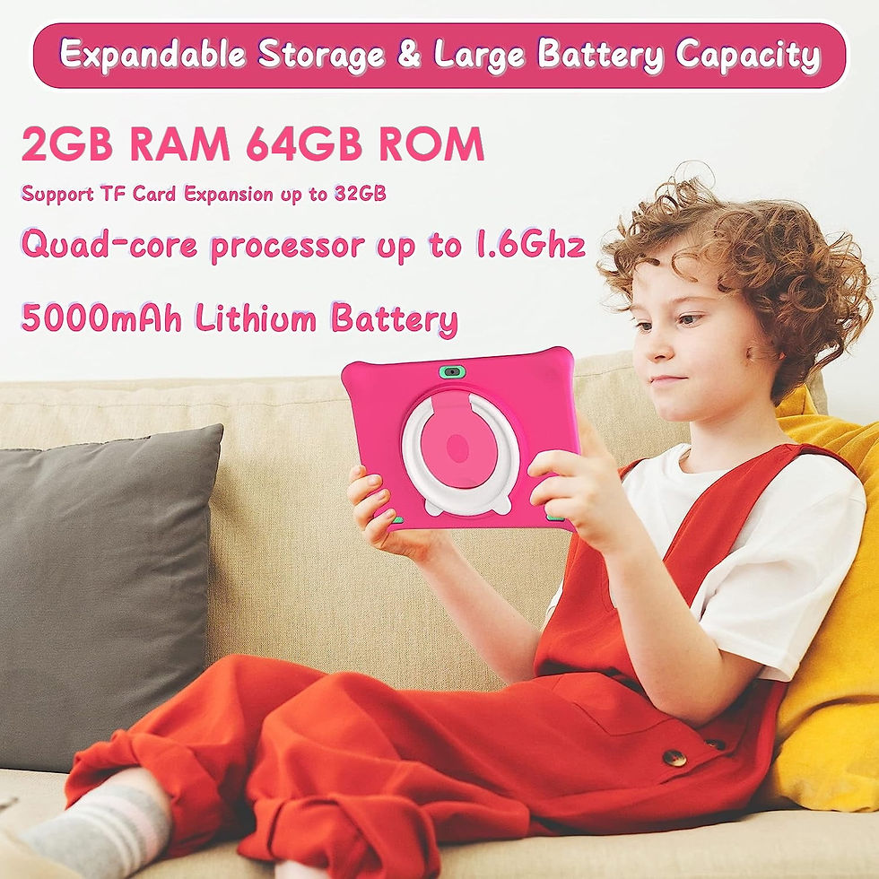 Thumbnail: SGIN 10 inch Android 12 Kids Tablet, 2GB RAM 64GB ROM Tab for Kids, 1280*800 HD