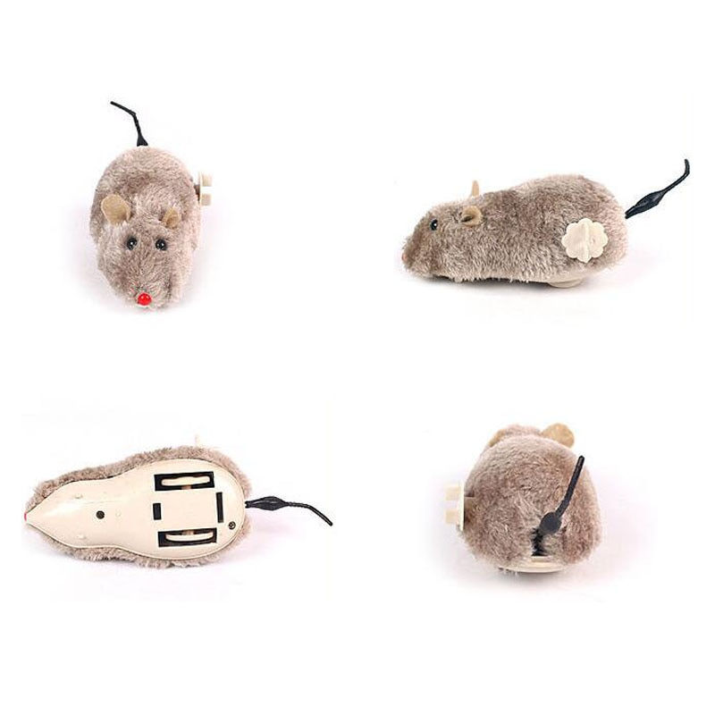 Thumbnail: Creative Cat Toy Clockwork Spring Power Plush Mouse Toy Motion Rat Cat Dog Play