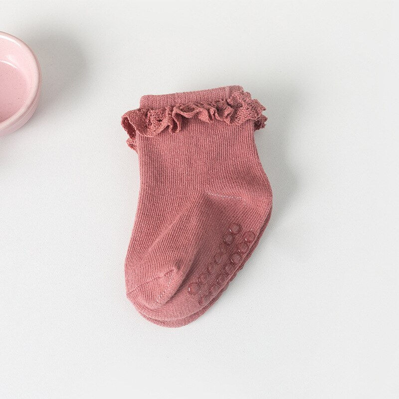 Miniatura: 0-2Y Newborn Baby Lace Socks Bow Princess Socks Girls Infant Spring and Autumn 