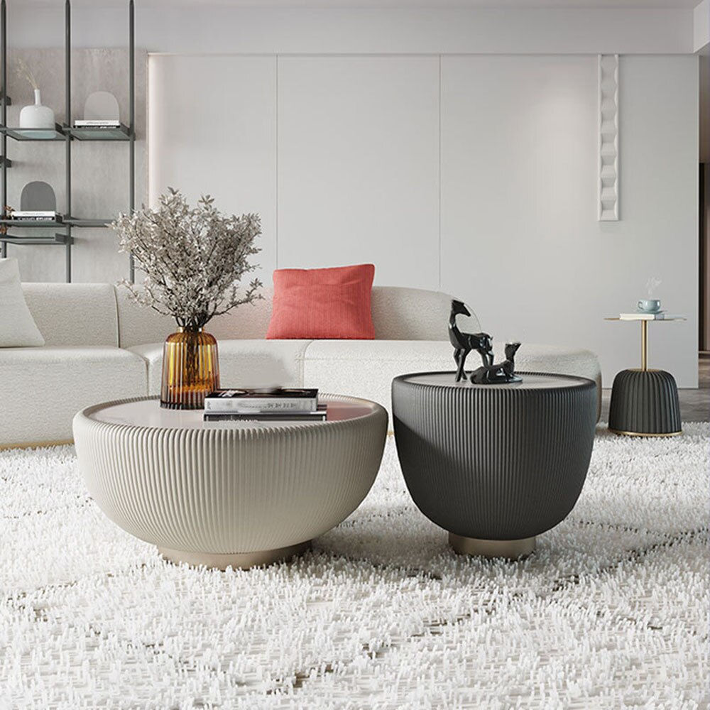 New Simple Coffee Tables Living Room Teapoy Semicircle Coffee Table Balcony Cre