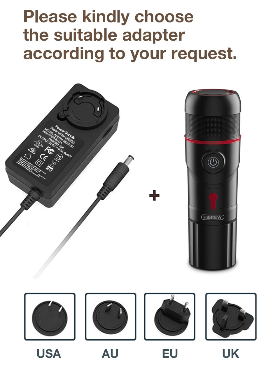 Thumbnail: HiBREW Portable Coffee Machine for Car & Home,DC12V  Expresso Coffee Maker Fit 