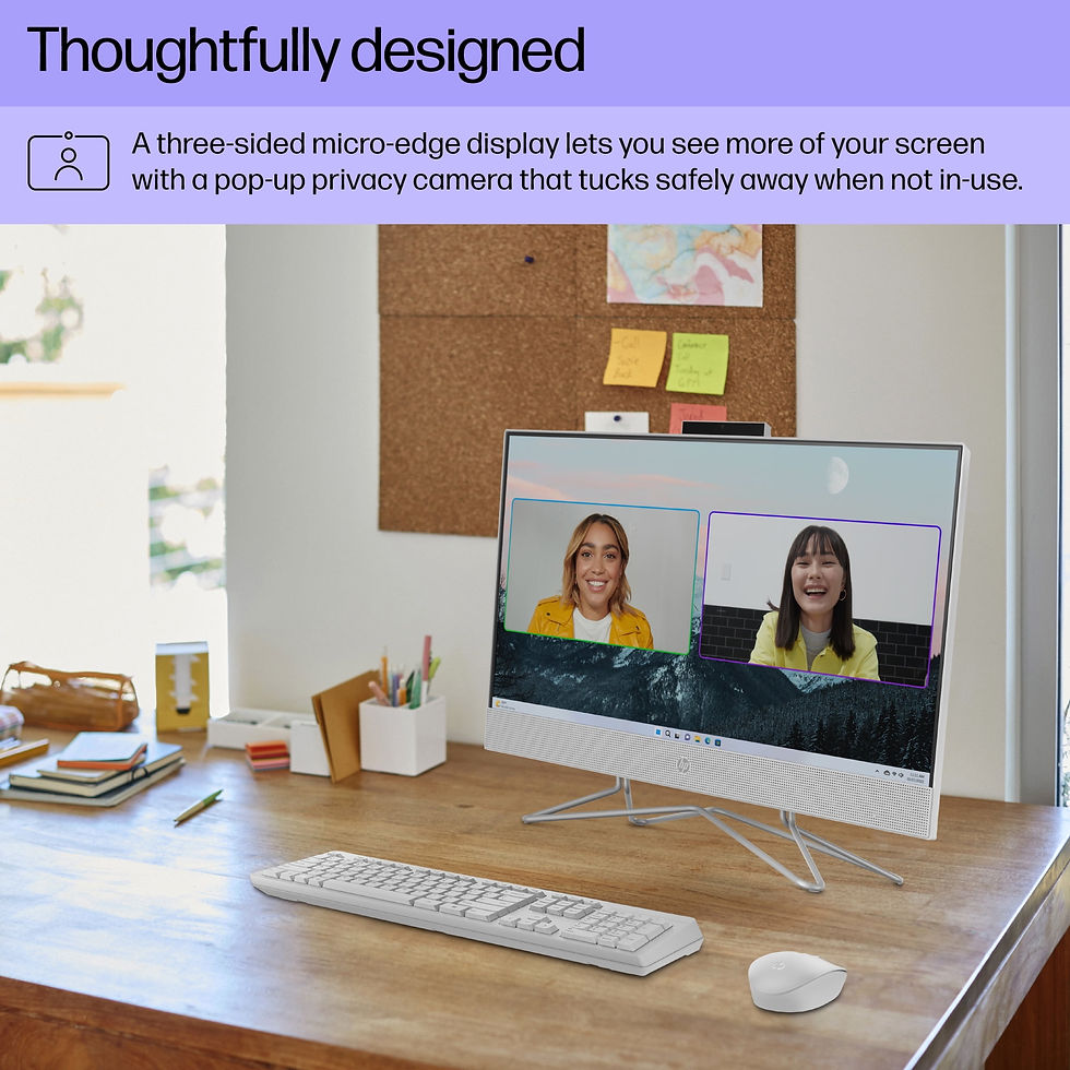 Thumbnail: HP 23.8" All-in-One PC, Intel Core i3-1115G4, 8GB SDRAM, 256GB SSD, Snow White,
