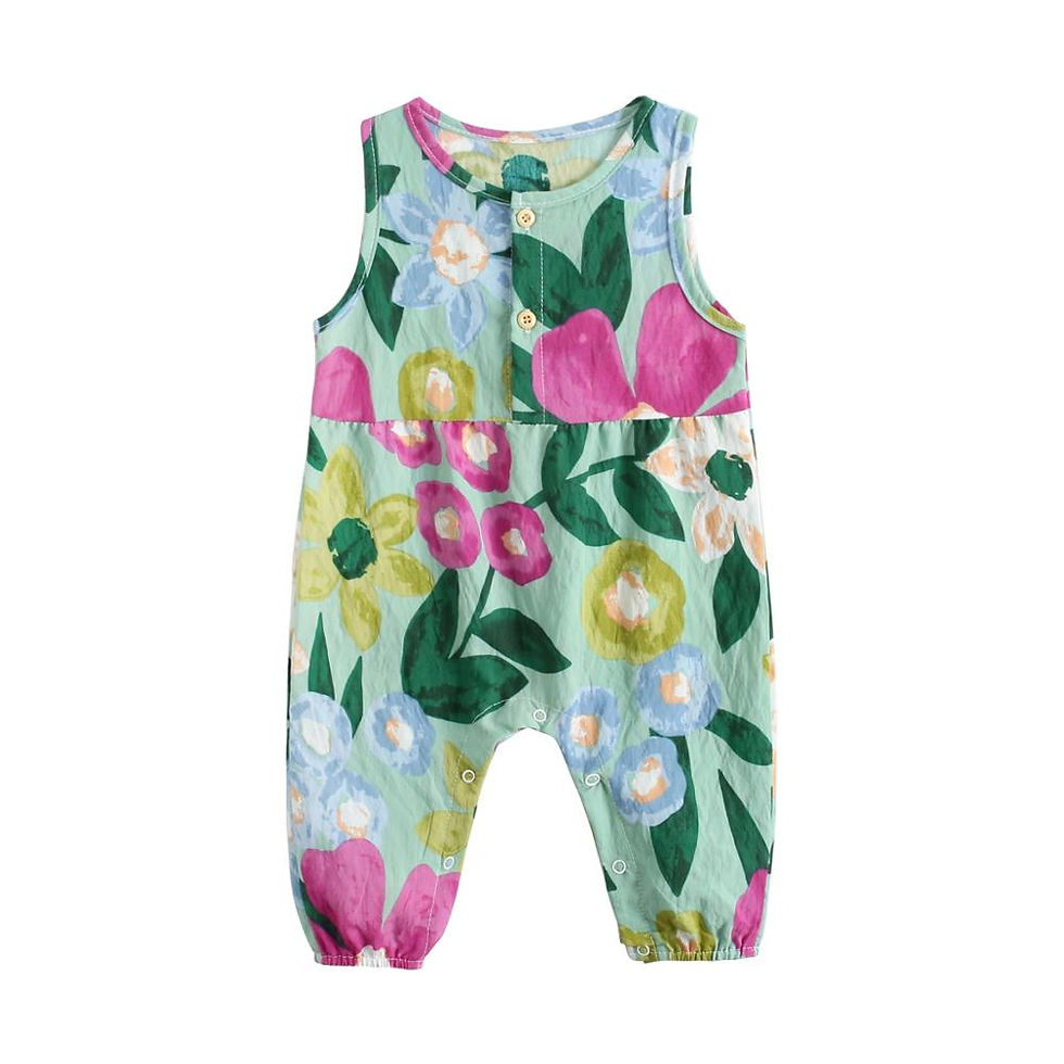 Thumbnail: Sanlutoz Flowers Baby Girls Bodysuits Sleeveless Summer Baby Bodysuit Cotton Ba