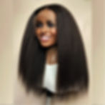 Thumbnail: Deep Glueless Natural Black Soft Long 26inches 200Density Yaki Kinky Straight L