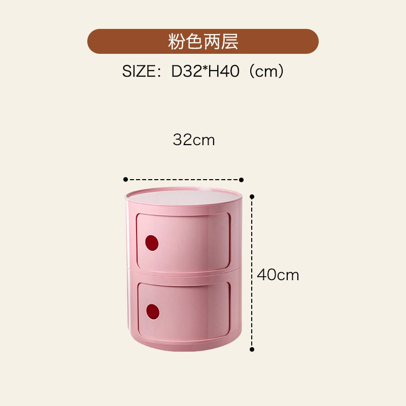 Thumbnail: Nordic Modern Nightstands Small Space Cute Kawaii Mini Bedside Table Plastic Co