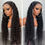 Thumbnail: Long Soft 26Inch 180%Density Preplucked Black Kinky CurlyNatural Hairline Gluel