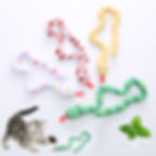 Thumbnail: Cartoon Pet Cat Toy Stick Feather Rod Mouse Toy with Mini Bell Cat Catcher Teas