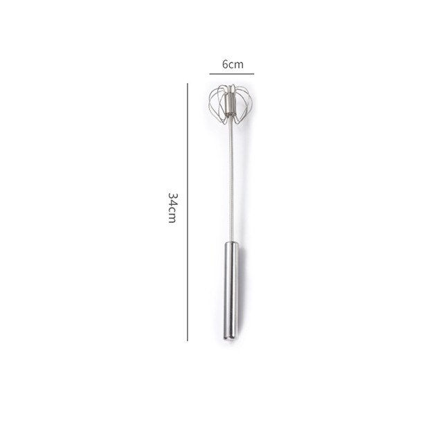 Thumbnail: Household Semi-Automatic Rotating Egg Beater Stainless Steel Turning Cream Uten