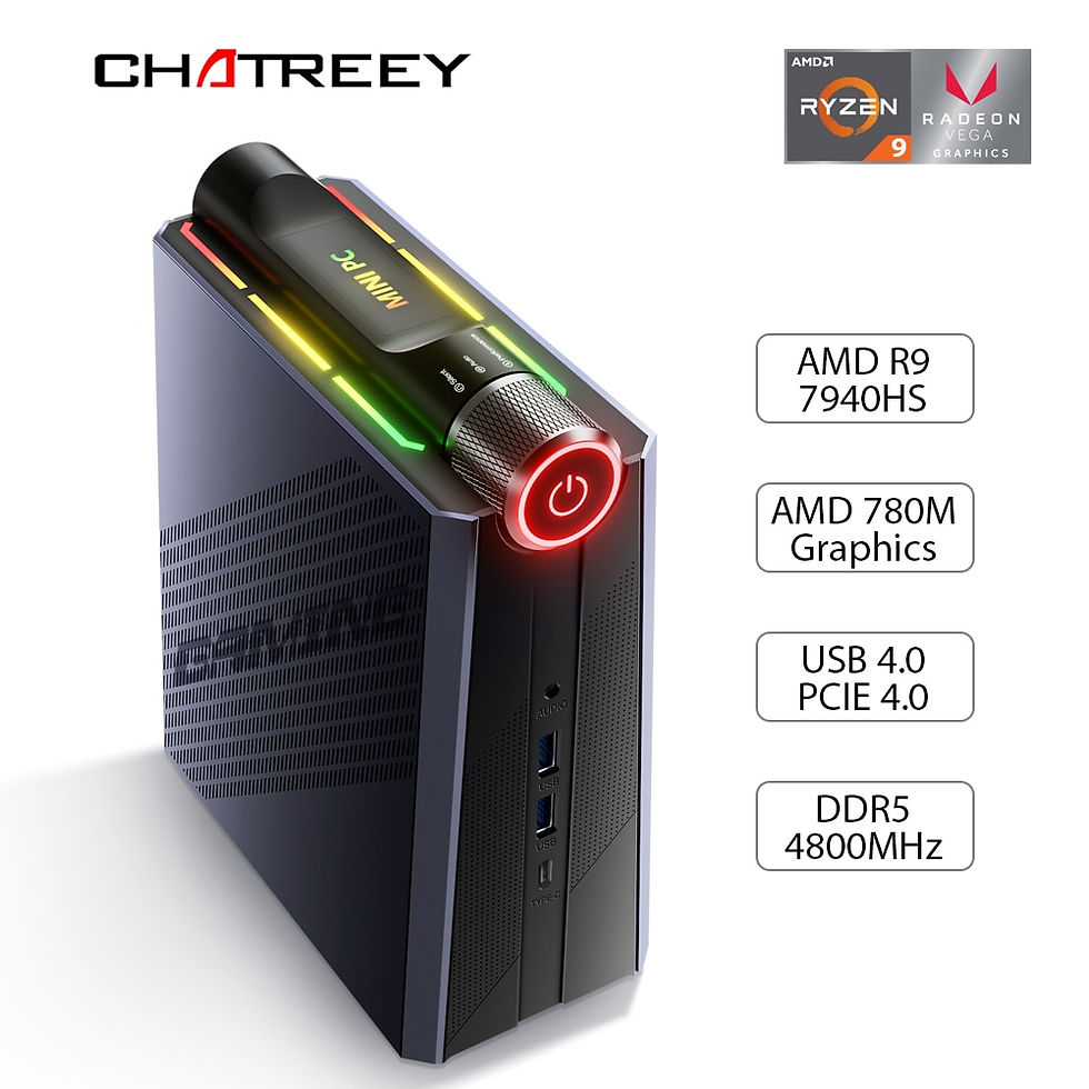 Thumbnail: AMD Ryzen 9 5900HX 6900HX R7 7735HS 680M Chatreey AM08 Mini PC Gaming Desktop C
