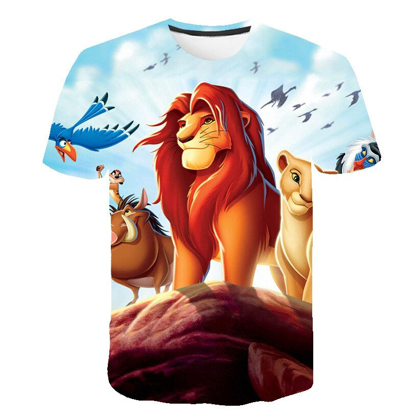 Thumbnail: 2022 Summer The Lion King Children 3D Cartoon T-Shirts Boys Girls Printing Kids