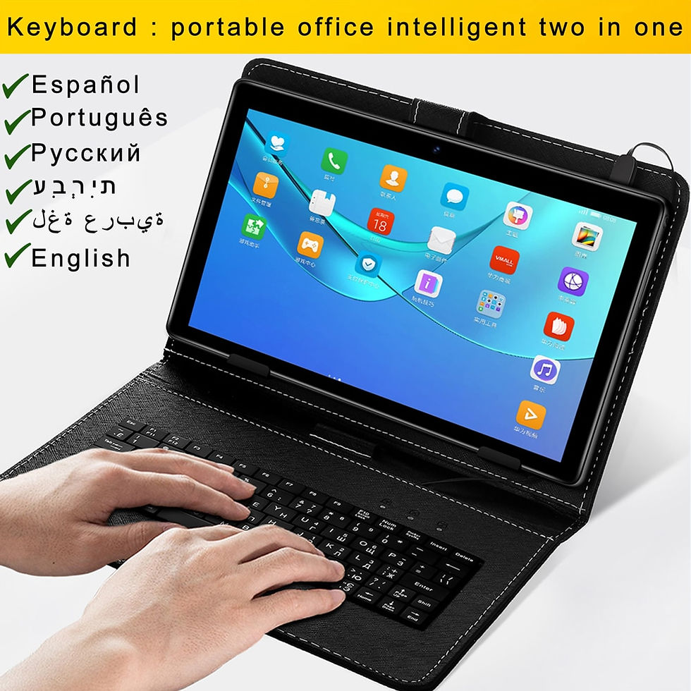 Thumbnail: New 10.1 Inch Tablets Android 9 Octa Core Phone Call Google Play 4GB RAM 64GB R