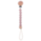 Miniature : Baby Pacifier Clips Anti-drop Wooden Soother Clip Pacifier Chain Silicone Rainb