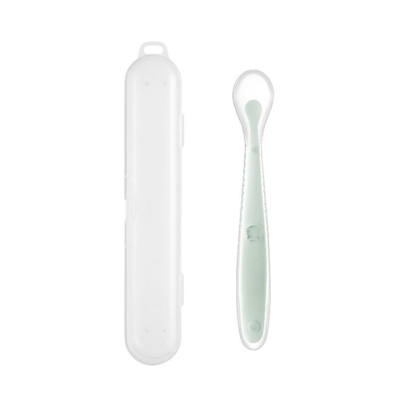 Thumbnail: Baby Soft Silicone Spoon Candy Color Infant Complementary Food Feeding Training