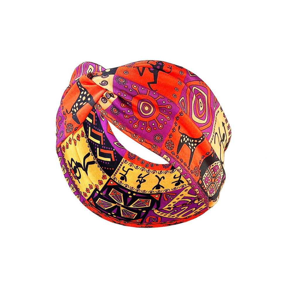 Thumbnail: Head Bands Cross Elasticity Hair Band Bandana Print Head Wrap Beauty Sports Hea