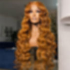 Thumbnail: Preplucked 26 Inches Long 180%Density Glueless Ginger Brown Body Wave Deep Lace