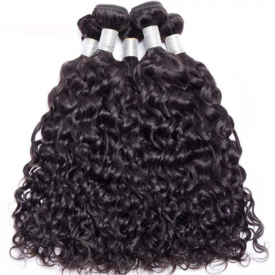 Thumbnail: Water Wave Bundles 12A Peruvian Virgin Human Hair Extensions Wet and Wavy Human