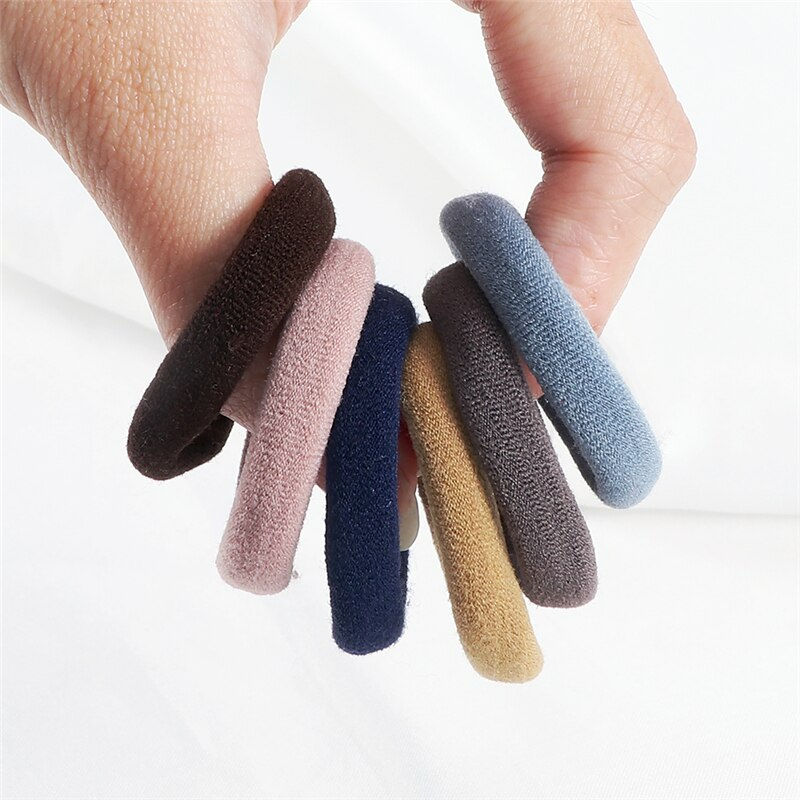 Thumbnail: Women Girls Hair Bands 30/50Pcs 4cm Headband Basic Big Rubber Band Ponytail Hol