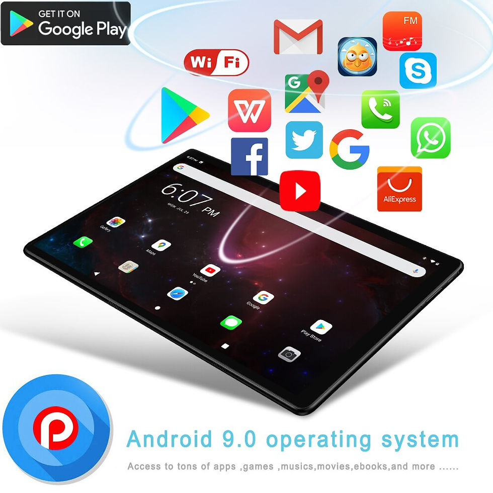 Thumbnail: 10.1 Inch Global Version Original Tablet Pc 4GB RAM 64GB ROM Android 9.0 Octa C