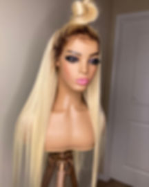 613 HD Lace Frontal Wig Human Hair Wigs Brown Root 613 Blonde Brazilian Virgin 