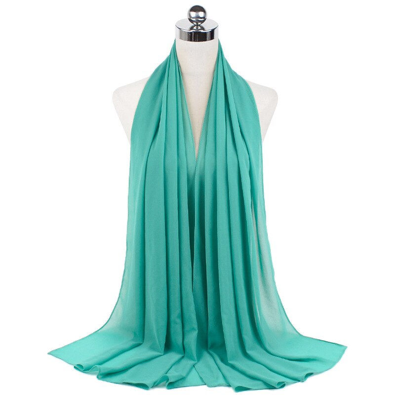 Thumbnail: New Premium Plain Chiffon Scarf Muslim Hijab Instant Shawl Soft Ball Bubble Chi