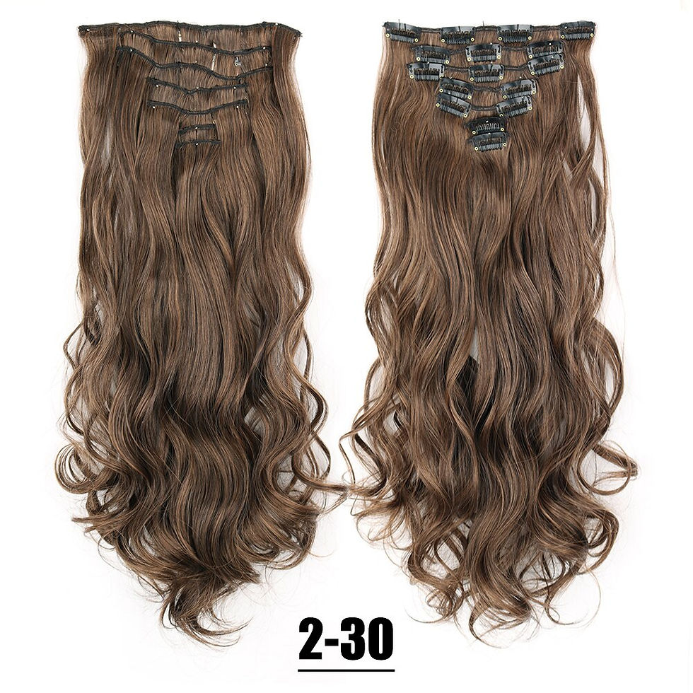 Thumbnail: Synthetic 16 Clips In Hair Extensions 7Pcs/Set Long Wavy Hairstyles 24Inch 140G