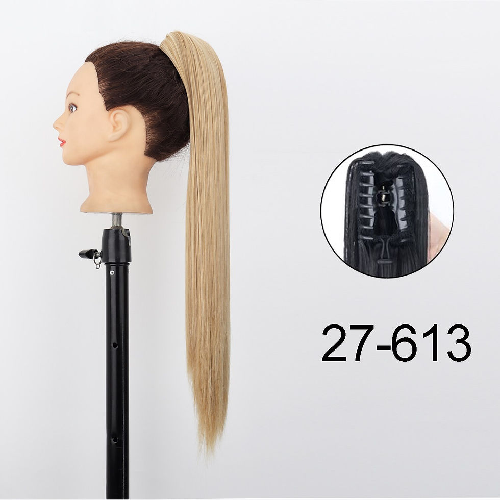 Thumbnail: Synthetic 24 Inch Claw Clip On Ponytail Hair Extension Long Wavy Ponytail Exten