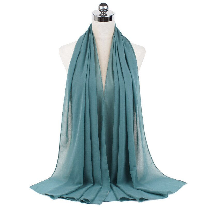 Thumbnail: New Premium Plain Chiffon Scarf Muslim Hijab Instant Shawl Soft Ball Bubble Chi