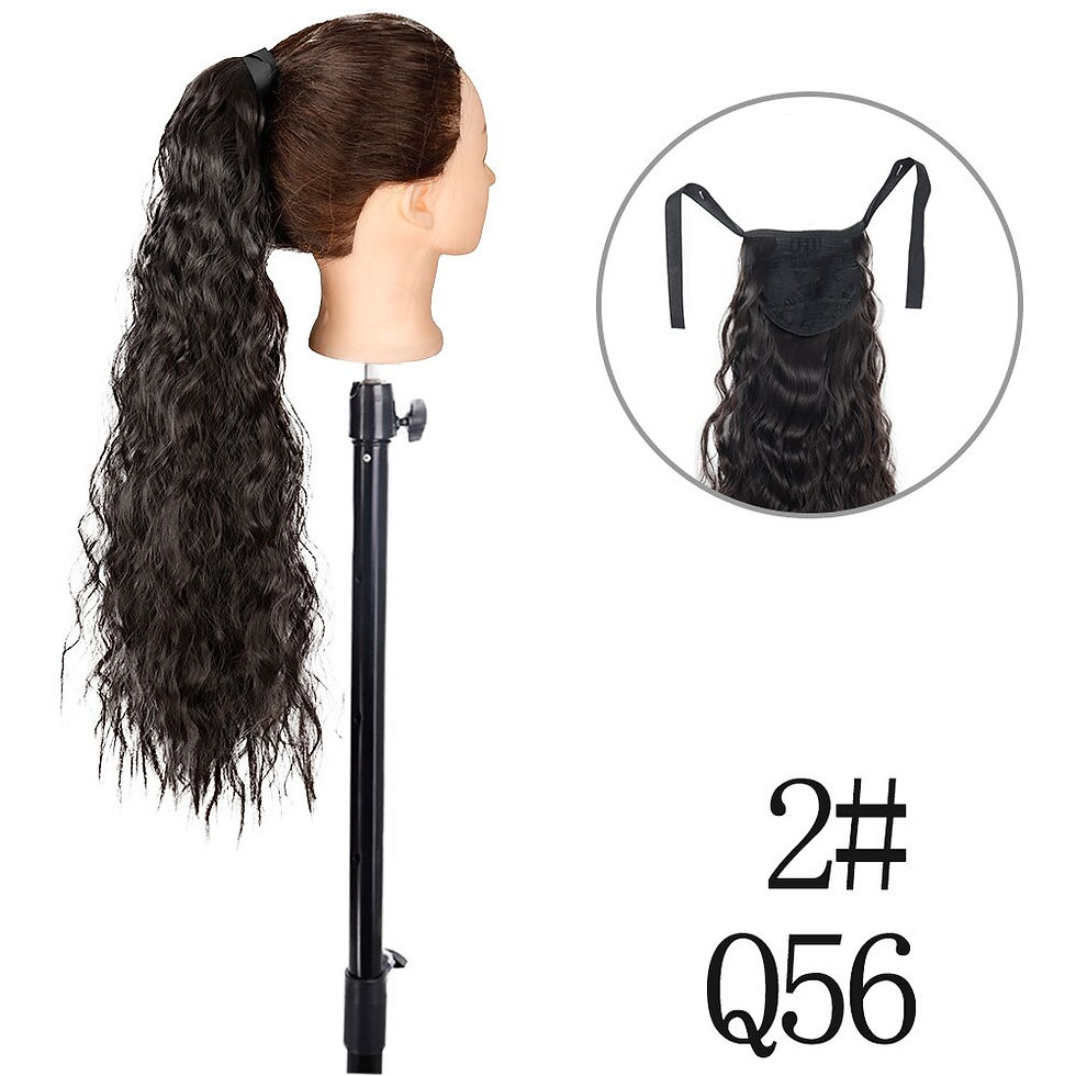 Thumbnail: 34Inches Synthetic Wavey Long Natural Hair Ponytail Extension Wrap Around Clip 