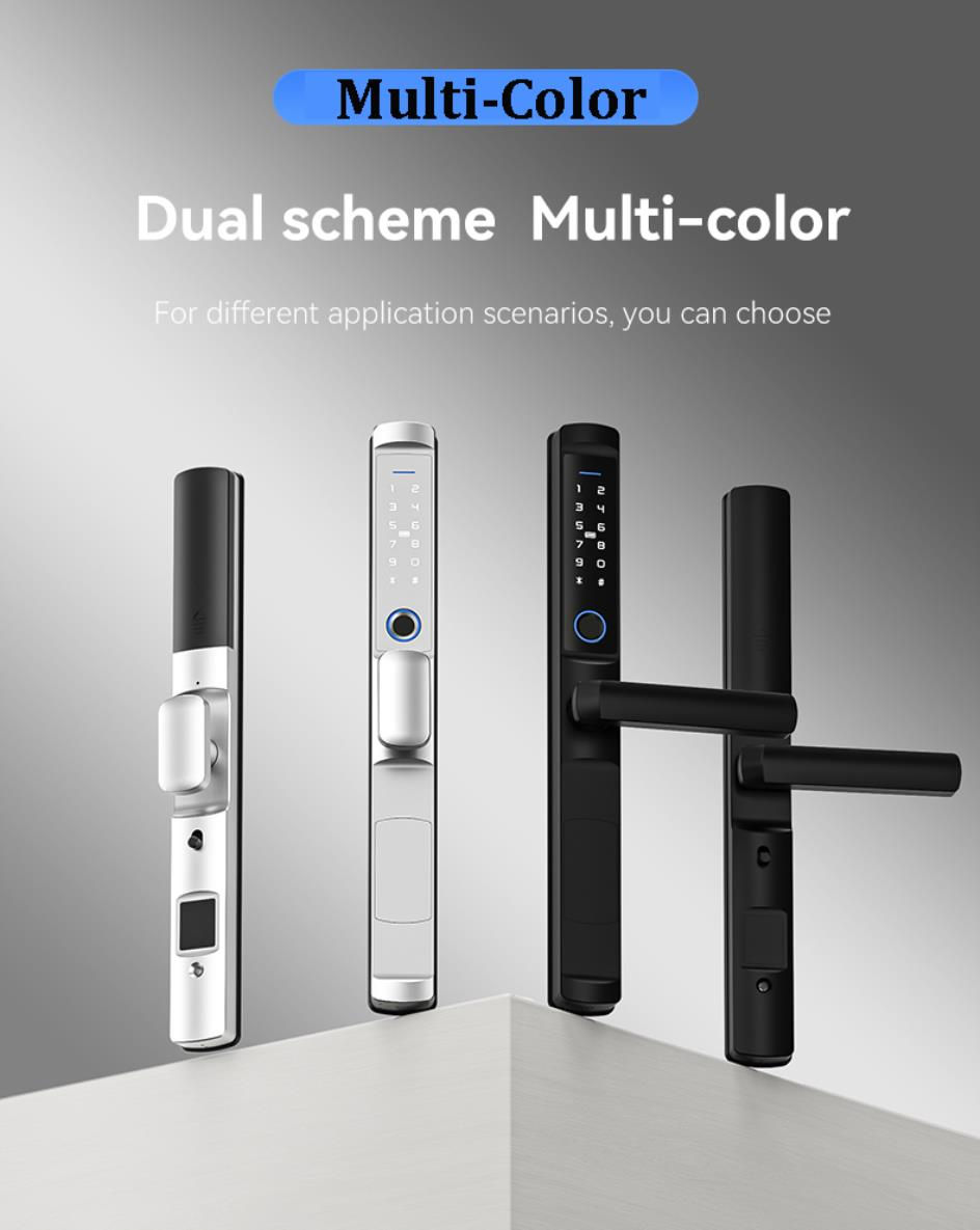 Thumbnail: Waterproof Tuya Wifi Fingerprint Locks Round Handle Electron Smart Sliding Card