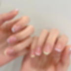 Thumbnail: 24pcs French Style False Nails Glitte Design Fake Nail Patch Mid Length Coffin 