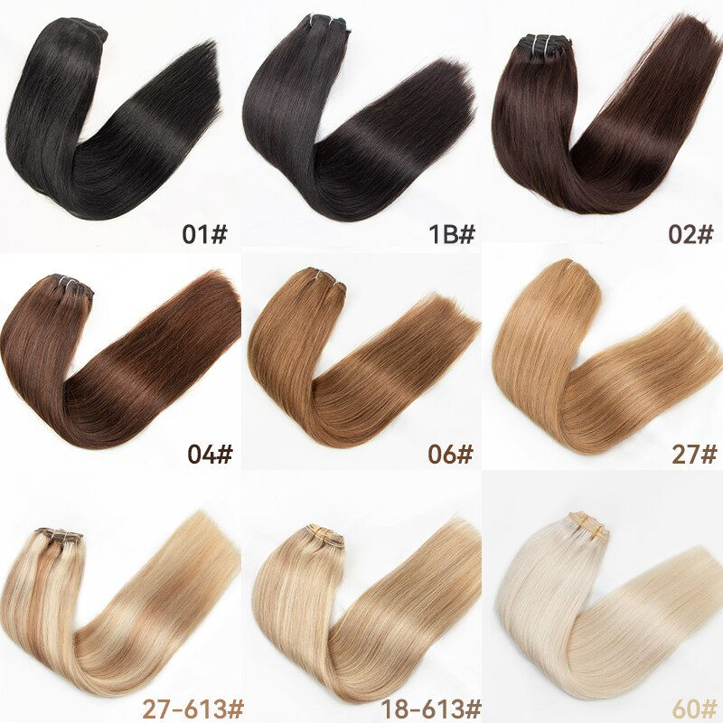 Thumbnail: Blonde Hair Extension Clip In Hair Extension Human Hair Natural Mega Hair Tic T