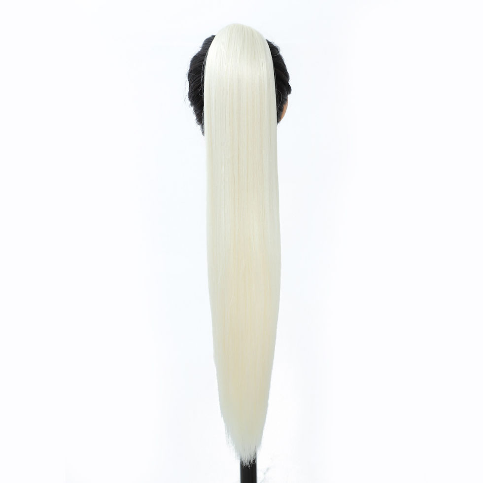 Thumbnail: Synthetic Straight Long Natural Hair Ponytail Extension Wrap Around Clip in Hai